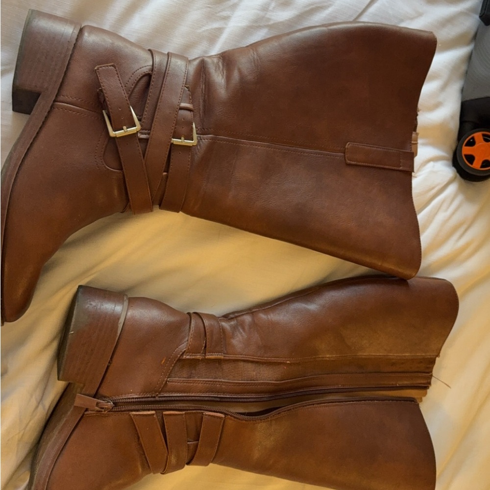 Torrid Brown Heeled Boots EXTRA WIDE CALF WW